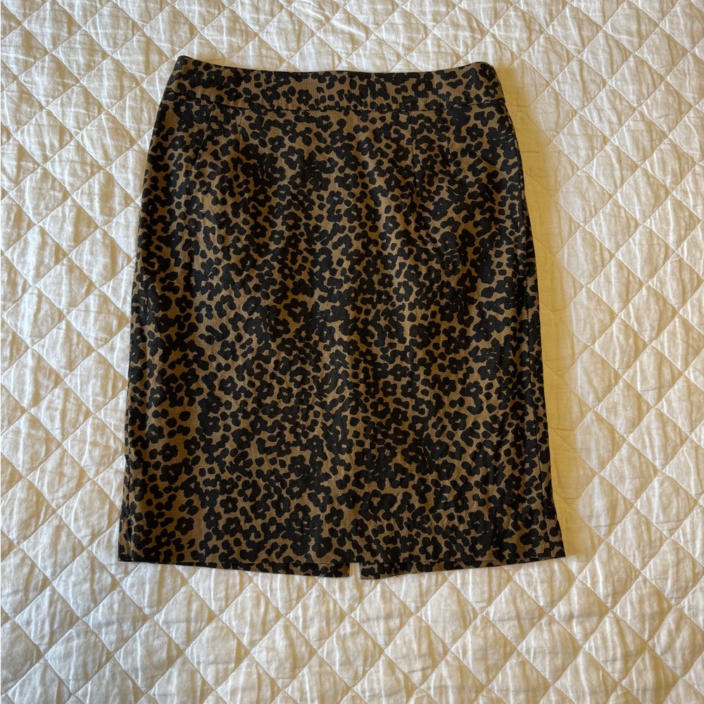 Leopard Print Pencil Skirt